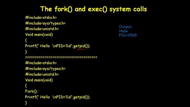 THE FORK() AND EXEC() SYSTEM CALLS смотреть онлайн
