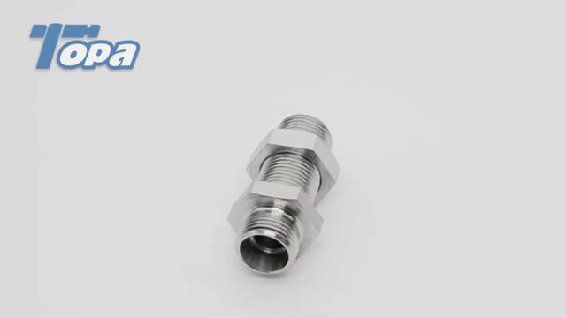 Stainless Steel BSPP 60 Cone Male To Male Straight Through Wall Hydraulic Bulkheads Adaptors Fittin