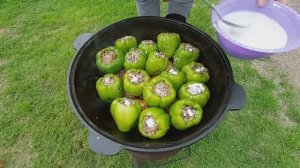 Кролик и фаршированные перцы