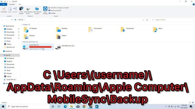 How to Find iPhone Backup Location on Windows 10 and 11 смотреть онлайн