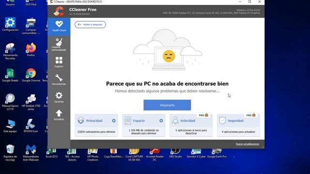 Uso de Ccleaner Parte 4 - Health Check - смотреть онлайн