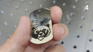 Черная контрастная лазерная гравировка - коррозийное покрытие. Deep black engraving on steel.