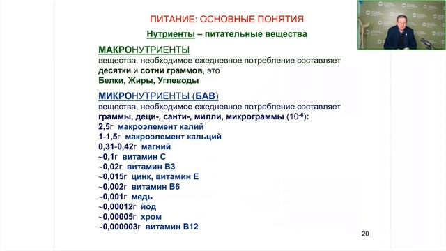 Запись лекции эксперта Д.Е. Губина «Ответы на часто задаваемые вопросы о БАДах»: смотреть онлайн