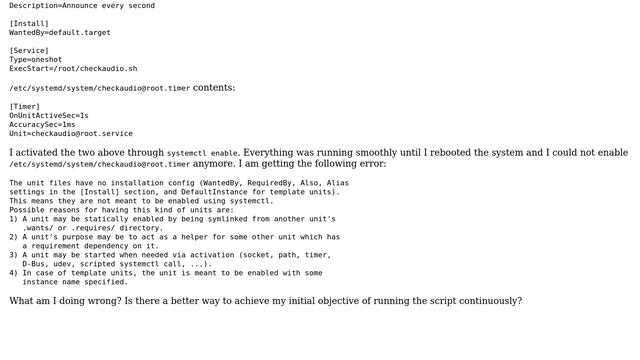 Unix & Linux: How to continuously run a script with systemd? смотреть онлайн