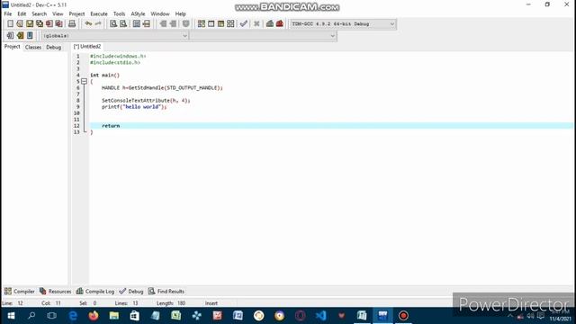 Change text color in C/C++ смотреть онлайн