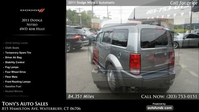 Used 2011 Dodge Nitro | Tony's Auto Sales, Waterbury, CT - SOLD смотреть онлайн