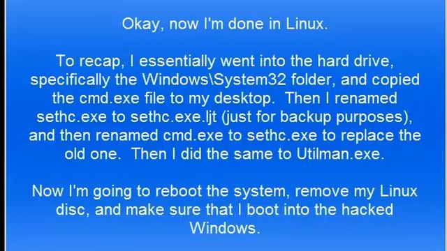 Hack Windows 7 Password смотреть онлайн