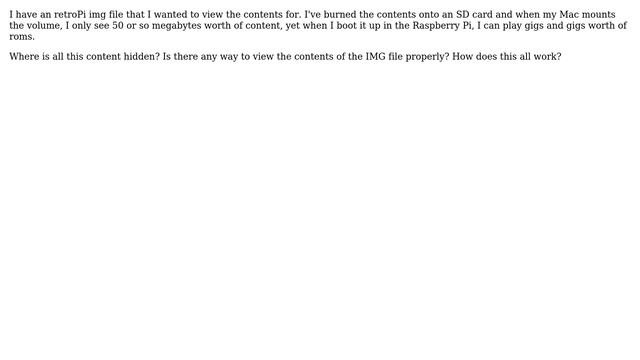 Raspberry Pi: Viewing the contents of an IMG file смотреть онлайн