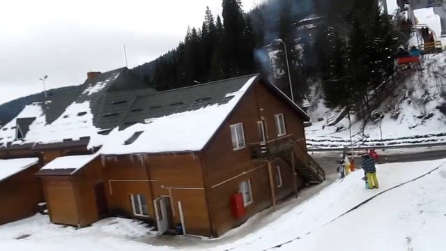 Буковель 2012-13.Вид с подъемников / Bukovel 2012`13,view from the ski lifts. смотреть онлайн