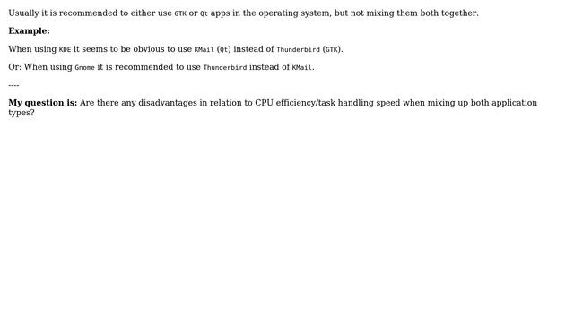 Unix & Linux: Does mixing up GTK and Qt applications slow down the machine? смотреть онлайн