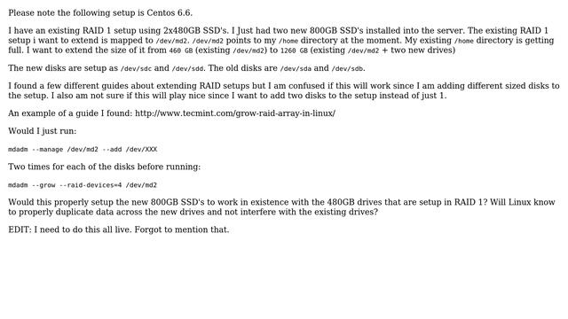 Extending RAID 1 Array with different size disks смотреть онлайн