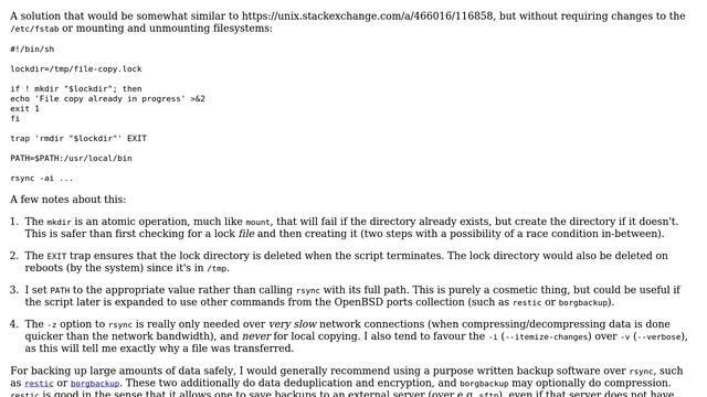 Unix & Linux: Stop rsync scheduled task race condition (large directory, small time interval) смотреть онлайн