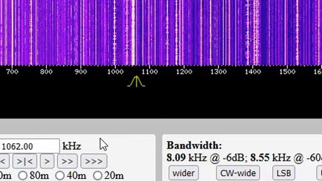 Приём СВ диапазона в Москве на Web SDR 22.10.2022 смотреть онлайн