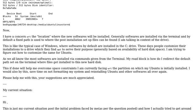 Ubuntu: Changing the default installation path to a newly installed hard disk смотреть онлайн