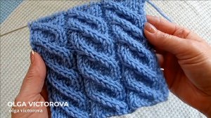 416  СЛОЖНО-ПРОСТЫЕ ЖГУТЫ Рельефный узор спицами Вязание Узоры спицами