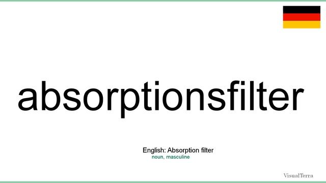 How to pronounce: Absorptionsfilter (German) смотреть онлайн