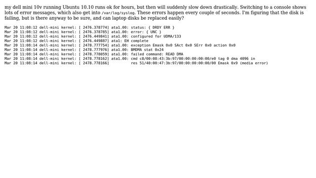 Ubuntu: Disk failing on Dell Mini, are there diagnostic tools? (2 Solutions!!) смотреть онлайн