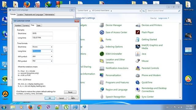 How To Change 24 Hour Clock To 12 Hour In Windows 7 смотреть онлайн