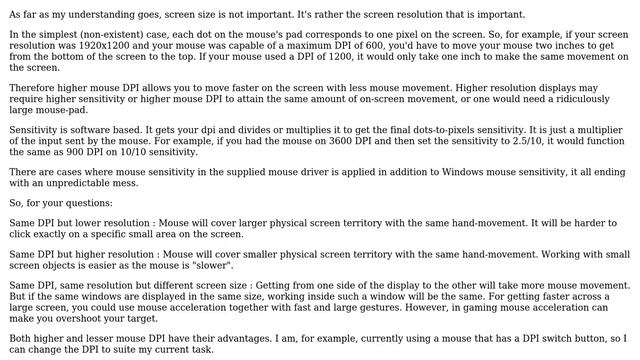Unix & Linux: Relationship between mouse DPI, screen resolution and screen size смотреть онлайн