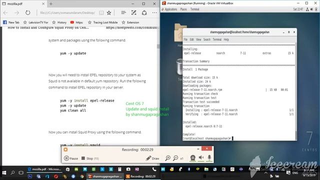 squid installing in centOS 7 by shnamugapragashan part-02 смотреть онлайн