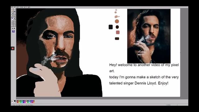 how to draw with 95/98 Windows Microsoft Paint - Dennis Lloyd's face смотреть онлайн