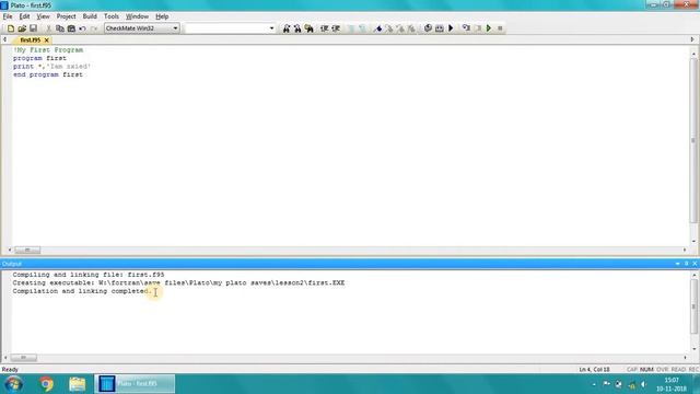 Fortran | lesson 2 your first fortran 95 program смотреть онлайн