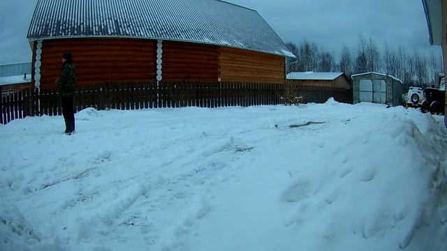 Радиоуправляемый снегоуборщик.Испытания на снеге
