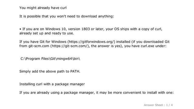 How do I install and use cURL on Windows? смотреть онлайн