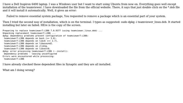 Ubuntu: Can't install TeamViewer on Ubuntu 12.04 смотреть онлайн