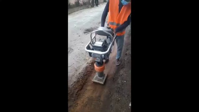Edge widening compaction using Jumping Hammer | Wacker Rammer | Construction machinery (Episode 06) смотреть онлайн