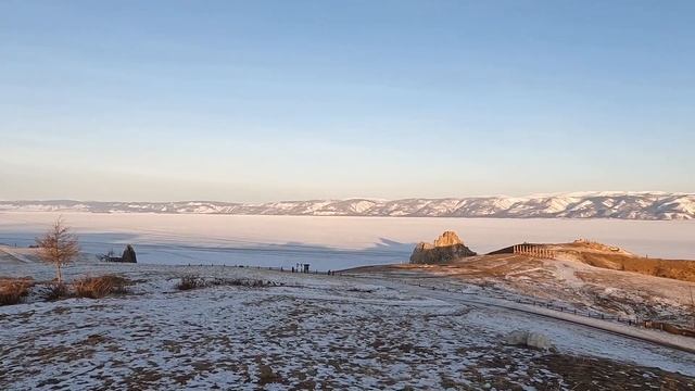 Рассвет острове Ольхон в поселоке Хужир , на Байкале. смотреть онлайн