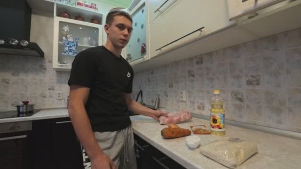 Процесс приготовления плова