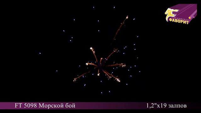 Батарея салютов 'Морской бой' FT 5098 смотреть онлайн