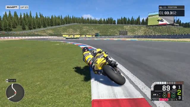 MotogpPro120 rider +62 VS marq 93 vs 35 vs 73 livery yellow Automotodrom Brno (gameplay) смотреть онлайн