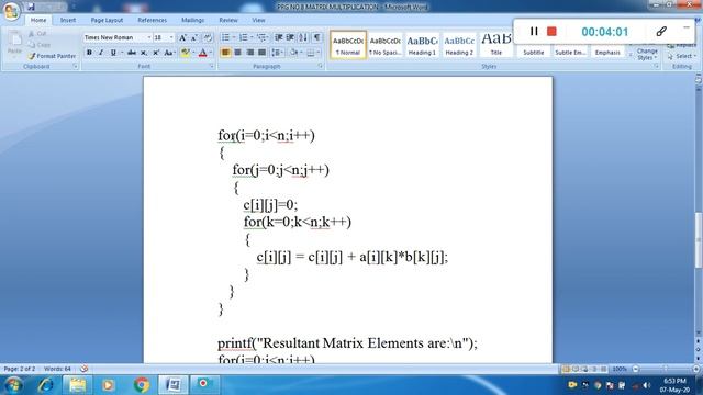 PROGRAM 8 MATRIX MULTIPLICATION смотреть онлайн