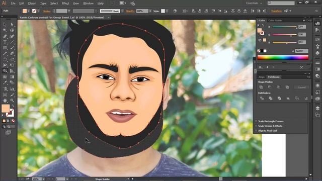 Vector Cartoon Portrait Tutorial Illustrator in Bangla 2020 - Class 4 *professional* смотреть онлайн
