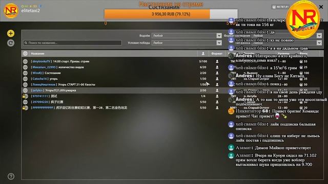 Руссская Рыбалка 4 Посиделки с командой NR, фарм , общение....