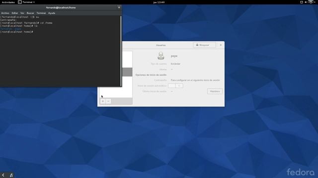 crear un usuario en modo visual en Fedora смотреть онлайн