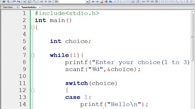 switch in C programming (Part 1) смотреть онлайн