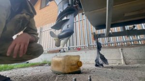 Yamaha F60FETL, сезонное обслуживание - замена масла в редукторе и ДВС #yamaha #yamahaf60