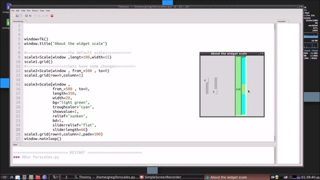 python_gui_tkinter Lesson 15 (The Widget Scale) смотреть онлайн