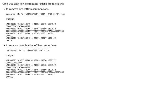 Grep/awk/sed for lines composed of only two letters, and lines that start with a letter and meet... смотреть онлайн