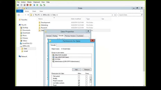 Windows Server 2012 | M10-Ex01 | Creating and Configuring a File Share || MCSA 70-410 смотреть онлайн