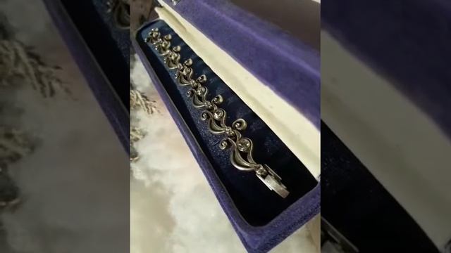 Браслет Трезини с кристаллами Swarovski и чернёным серебром смотреть онлайн