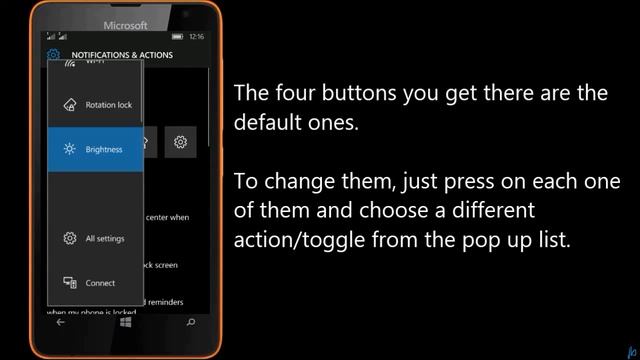 How to change the Quick Action/Toggle Buttons in Windows 10 Mobile Action Center смотреть онлайн