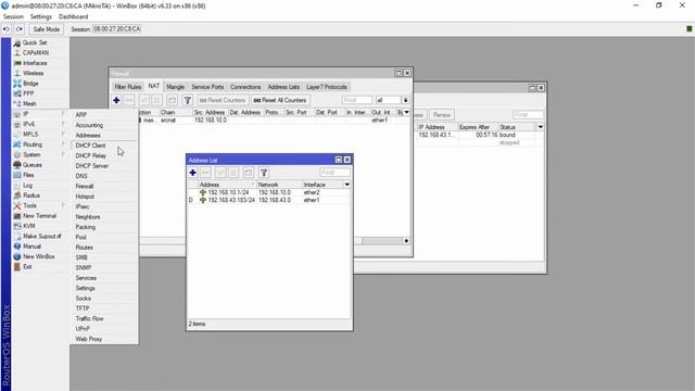 Konfigurasi DHCP Client, NAT Firewall, DHCP Server смотреть онлайн
