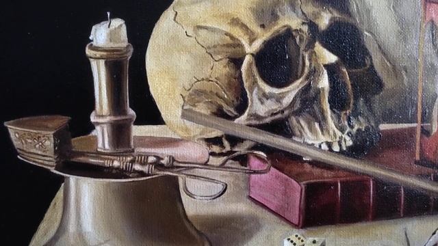 Голландский натюрморт с черепом Ванитас Holland Still Life With Scull Vanitas By Terechin Kirill