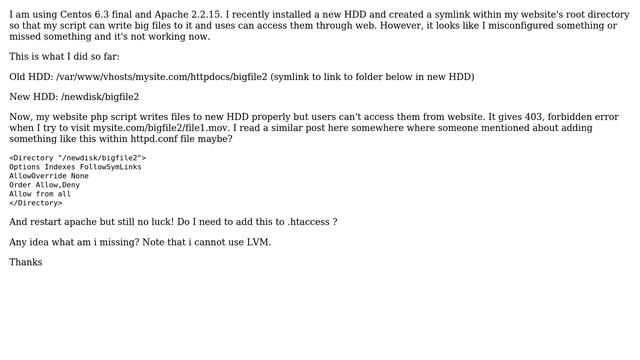DevOps & SysAdmins: File access from CentOS new HDD by web user смотреть онлайн