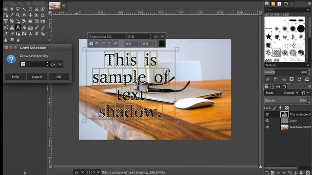 How to make text shadow in GNU image editor software смотреть онлайн