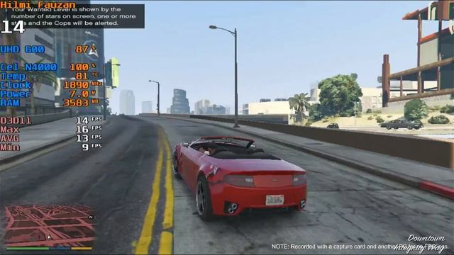 GTA V | Celeron N4000 + UHD 600 | 4GB RAM | 2024 смотреть онлайн